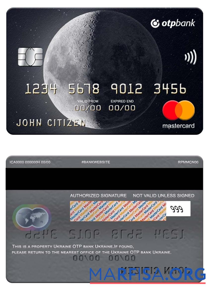 Downloadable Ukraine OTP bank Ukraine mastercard real example